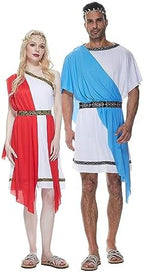 Greek Toga Costume for Couple Women Halloween Greek Costumes Men Roman Party Outfits