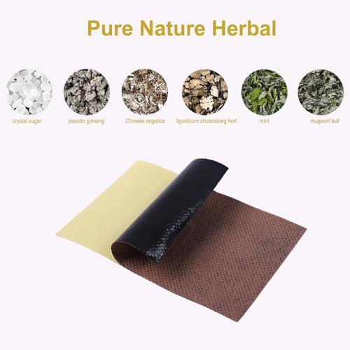(100pcs) Moxibustion Patches Self-Heating艾灸贴, Wearable Warmth Sticker for Comfort & Relaxation, Soothe Tired Muscles for Neck, Shoulder, Back, Waist, Hand, Joint, feet, 7*10cm, Pack of 10