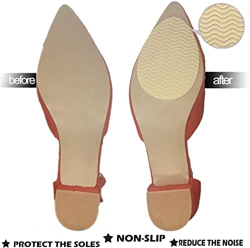 Non-Slip Shoes Pads Sole Protectors Adhesive, High Heels Anti-Slip Shoe Grips (Beige 3pairs)