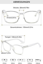 Lanomi Reading Glasses Rectangle Blue Light Blocking Eyeglasses Spring Hinge Stylish Lightweight Plastic Reader for Women Men