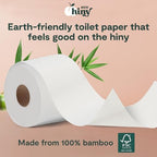 ecoHiny Premium & Soft Bamboo Toilet Paper | PFAS Free | 6 Mega Rolls, 3 ply & 350 Sheets | Non Toxic, FSC Certified, Septic Safe, BPA Free | Tree Free Toilet Tissue | Plastic Free Packaging