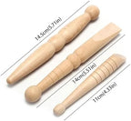 3 Pcs/Set Wooden Massage Stick Foot Hand Massage Wood Stick Tools Smooth Wood Rod Acupuncture Point Massager