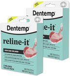 Dentemp Denture Reline Kit Value Pack - Advanced Formula Reline It Denture Reliner - Denture Kit to Refit and Tighten Dentures for Both Upper & Lower Denture (2 Pack (6 Relines))