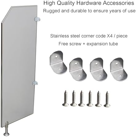 Men's Public Toilet Partition, Wall-Mounted Urinal Partition for Men's Urinal, Waterproof Public Health Partition Urinal Privacy Screen, Men's Urinal Privacy Screen with Accessories ( Size : 1PCS )