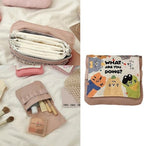 Cartoon Portable Storage Bag For Sanitary Napkins And Cosmetics Compact Organized Pouches For Travel Or Daily Use Lightweight Storage Pouch