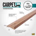 M-D Building Products 85415 2 in. X 36 in. Unfinished Hardwood Carpet Trim w/Screws
