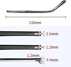 glasses arms,Eyeglasses Replacement Temple,Arm Frame Repair Glasses Accessories,Clear Rose Gold Metal Eyeglass Temples Arms Single Tooth Plastic Glasses Replacement Temples Repair Parts, 1 Pair