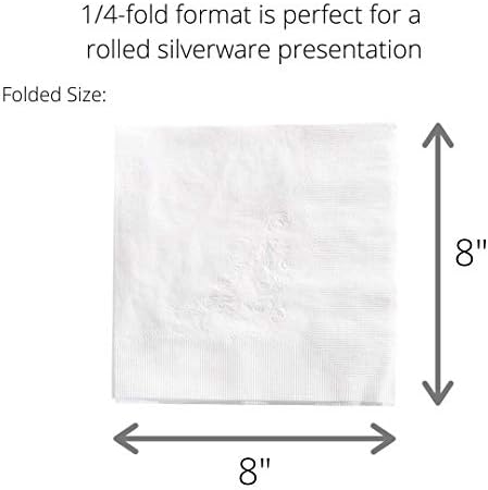 GEORGIA-PACIFIC Dixie 1/4-Fold 2-Ply Dinner Napkin (Previously Acclaim) by PRO (Georgia-Pacific), White, 36202, 500 Napkins Per Pack, 8 Packs Per Case