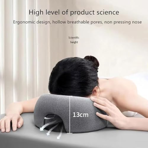 Face Down Pillow - Soft Prone Cushion Face Pillow, Breathable Face Down Cushion | Massage Face Cradle Cushion, Professional Headrest Face Down Cushion, Prone Position Cushion for Massage Spa