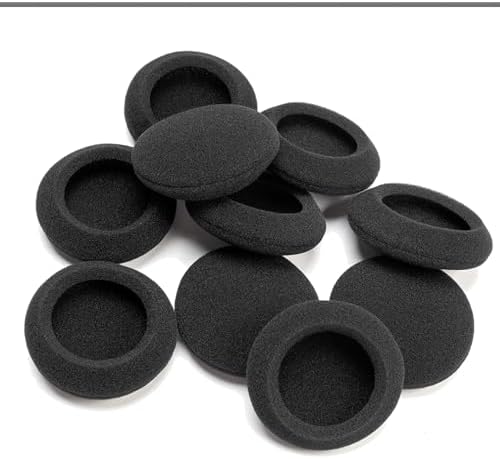 24 Pack Headphone Earpads Replacement Cushions 55MM Black | Soft Headset Ear Covers & Ear Cushions for Plantronics Headsets, Universal Fit for Office Telephone Headsets Daily Use & Maintenance