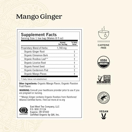 Yogi Tea Ginger Variety Sampler - 16 Bags per Pack (3 Packs) - Caffeine-Free, Organic Nausea Relief Teas – Supports Digestion - Includes Ginger, Mango & Lemon Flavors