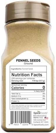iSpice - GROUND FENNEL SEED POWDER 6oz (170g) (Ground)