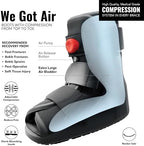 Rapid Recover Short Walking Boot, Fracture Boot, Medical Grade Foot Brace for Fractures, Ankle Boot & Brace, Adjustable Air Pump, Sprain & Injury Recovery, Post Op Shoe, Foot Boot for Injured Foot, Medium, Black