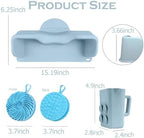 Silicone Portable Shampoo Bowl, Hair Washing Station for Kids and Elderly with Rinse Cup & Scalp Massager, Hair Washing Basin for Sink or Bathtub at Home with Neck Support