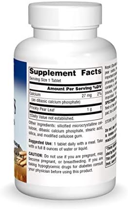 Planetary Herbals Full Spectrum Nopal Cactus 1000mg Prickly Pear Cactus Antioxidant - 100% Natural - 60 Tablets