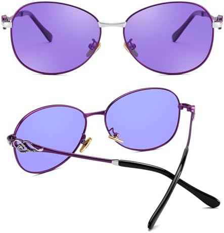 FEISEDY Oval Photochromic Polarized Sunglasses Women Retro Metal Rhinestone Sunglasses Classic UV400 Protection B1119