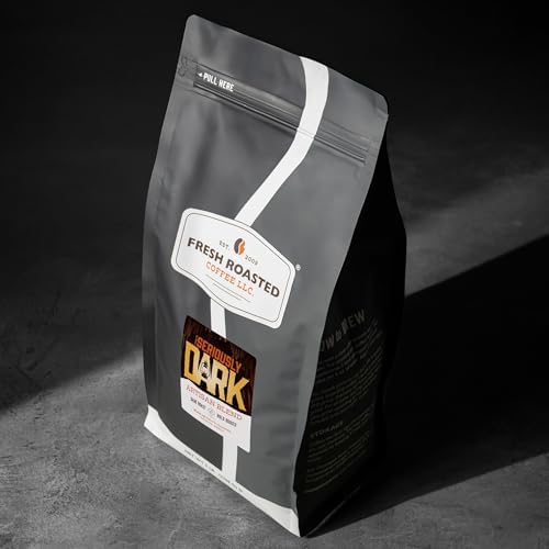 Fresh Roasted Coffee,Seriously Dark Artisan Blend,5 lb Dark Roast, Kosher, Whole Bean