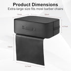 Salon Booster Seat for Kids Hair Cutting, 18 x 13 x 6.7in Children Salon Chair Cushion for Hair Stylist, Barber Booster Seat Leather Cushion, Beauty Salon Spa Equipment Black