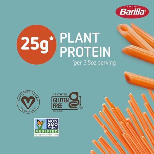Barilla Red Lentil Spaghetti & Penne Pasta Variety Pack, 8.8 oz (Pack of 6) - Gluten Free, Non GMO & Kosher - Plant Based Protein