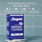 August Regular & Super Cotton Menstrual Pads, 72 (36+36) Ultra Thin Pads with Wings, Hypoallergenic Sanitary Napkins with Organic Cotton Topsheet, Compostable Wrapper, Non-Toxic, Fragrance-Free
