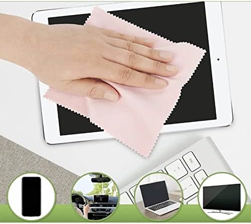 Mini Skater 100Pcs Eyeglasses Cloth Cleaning 13x13cm Microfiber Glasses Cleaning Cloth for Lenses Camera Phone Screen Cleaning Wipes Eyeglass Cleaning Cloth Glasses Accessories, 4 Colors