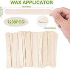 1200 Pieces Large Wooden Wax Sticks, 6-Inch Wood Waxing Sticks Wax Spatulas Applicator, Wood Craft Sticks for Body Hair Removal, Tongue Depressors, Popsicle Sticks