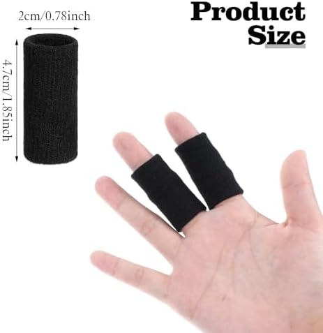 Finger Sleeves Protectors, 10 Pcs Finger Arthritis Sleeves Elastic Thumb Splint Brace Support Protector for Relieving Pain Breathable Fingers Tape for Basketball Golf Sports Aid Support