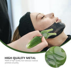 FRCOLOR 2Pcs Two-Prong Nose Scraper Resin Massager Beauty Tool Eye Massagers Guasha Stone Jade Guasha Board Jade Facial Scraping Tool Body Scraping Stone