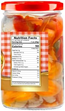 Sanniti Giardiniera | Pickled Mixed Vegetables | Cauliflower, Carrots, Celery, and Peppers | Kosher, 29 oz
