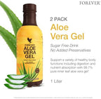 Forever Living - Forever Aloe Vera Gel - 99.7% Pure Inner Leaf Aloe Vera Juice - Preservative-Free - 33.8 fl oz (Pack of 2)