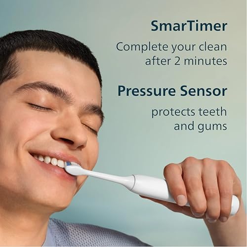 Phillips Sonicare Sonicare ProtectiveClean Removes up to 7x More Plaque, Long lasting 4 day Battery Life Rechargeable Electric Toothbrush, White/Grey