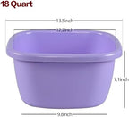 Ramddy Washing Basin/Wash Tub Plastic, 18 Quart, Purple