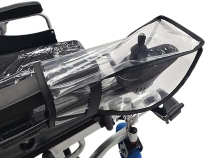 Power Wheelchair Joystick Cover，Fully Transparent Windproof and Rainproof，Extra Large Universal Fit (10"x14"x7"x6) with Adjustable Strap Closure for Power Wheelchairs