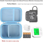 Elonbo Carrying Case for iHealth Track Smart Upper Arm Blood Pressure Monitor, Wireless Bluetooth Blood Pressure Monitor Travel Protective Bag Storage Holder, Mesh Pocket fits Range Cuff, Blue