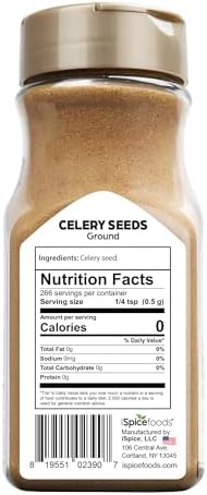 iSpice | Celery Seed Ground | Kosher | Gourmet Spice | Kosher (4.7 OZ)