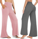 FULLSOFT 3 Pack Women's Wide Leg Yoga Pants Comfy Loose Sweatpants High Waisted Lounge Casual Pants with Pockets