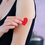 DOITOOL 60 Pcs Heart Shaped Adhesive Bandages Breathable Waterproof Wound Protection Patches Small Self Adhesive Bandages for First Aid Finger Care