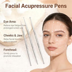 Facial Reflexology Tool Set – Includes 6 Acupuncture Pen Heads for Ear & Facial Acupressure Points, Multi-Size for Personalized Treatment