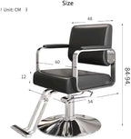Professional Hydraulic Salon Chair - 360° Reclining, Adjustable Height, Stable Base - Ideal for Hair, Beauty, Spa Studios, Comfortable & Durable