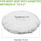 Mop Head for Hurricane Spin Mop Microfiber Mop Head Refills Round Mop Pads 3 Pack