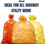 Plasticplace 32-33 Gallon Trash Bags │ 1.5 Mil │ Yellow Garbage Can Liners │ 33’” x 39” (100 Count), W33Y15