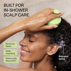 Silicone Scalp Scrubber for Dandruff – Serum, Balm, & Hair Oil Applicator – Scalp Massager Hair Growth for Men, Women – Shampoo Massager Brush or Head Scratcher – Alternative to Shower Comb (Green)
