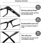 BIENCOOL 6 Pack Reading Glasses Traditional Frames for Men and Women Readers with Spring Loaded Hinges