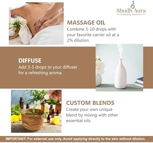Copaiba Essential Oil - Balsam, 100% Pure, Natural, Undiluted & Therapeutic Grade Oils for Aromatherapy, Diffuser & DIY (10ML)