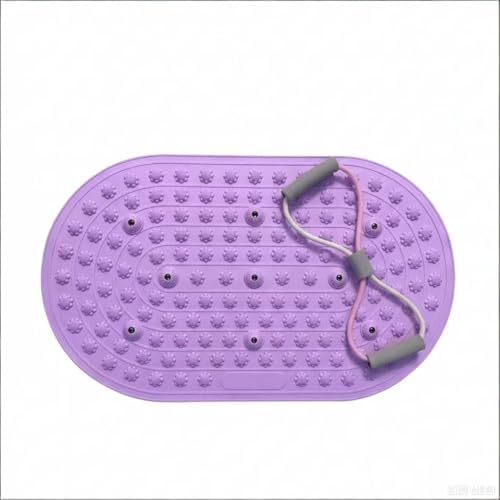 Ergonomic Silicone Foot Pressure Relief Pad with Magnetic Disc, 8-Shaped Resistance Band with Handles for Men & Women - Portable Foot Massage Mat for Home Fitness, Yoga & Daily Comfort