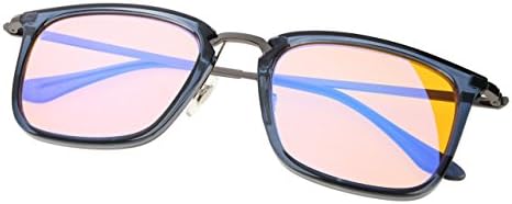 Eyekepper Classic 97% Blue Blocking Reading Glasses,Dark Orange Lens with Anti Reflective Coating Computer Readers (Blue,+1.75)