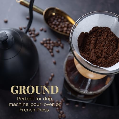 ROYAL KONA COFFEE - Light Roast Ground Coffee, Vanilla Macadamia Flavor, 40 Ounce