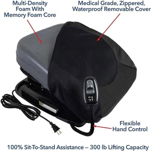 Electric Lifting Chair Cushion, Portable Seat Lifter, Elderly Sofa Support Pad Lift Assist Cushion, Portable Chair Lift Assist Devices, One-Button Lift - Support Up to 300 Lbs
