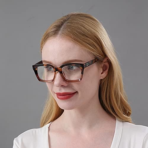 DXYXYO Reading Glasses 1.25 Women Blue Light Blocking Men Oversized Rectangle Computer Readers 3 Pack Retro Fashion Oprah Style Square