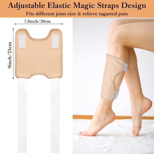 Upgraded Castor Oil Pack Wrap Larger Knee Knee Castor Oil Pack Wrap 2PCS Organic Cotton Caster Oils Compress Pads for Elbow Reusable with Adjustable Elastic Strap Waterproof Anti Oils Leak